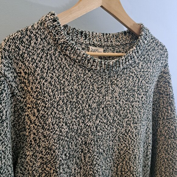 J. Crew Men's Medium 100% Cotton Marled Knit Crewneck Sweater Style #BL820 - Picture 4 of 16